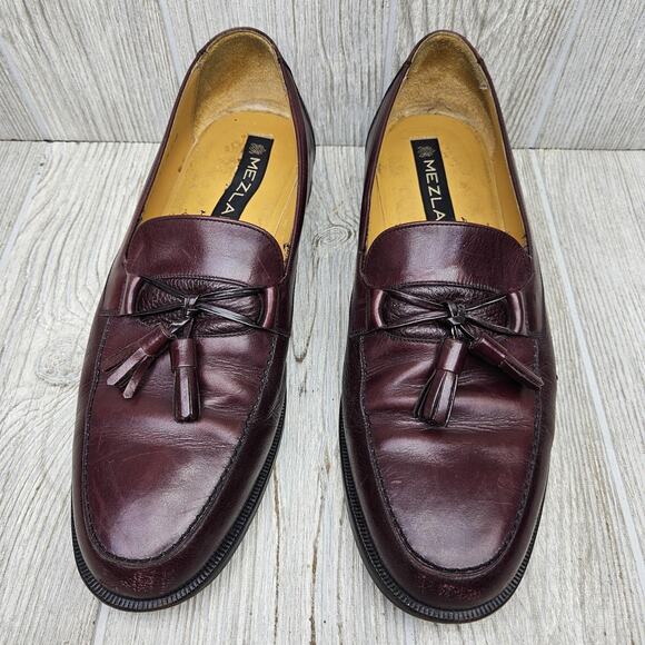 Mezlan Shoes‎ Mens Size 9.5M Burgundy Tassel Loafer Slip On Leather Dress Spain main image 10